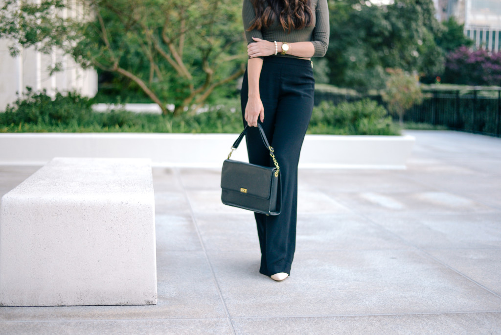 black wide leg trousers fashion blog