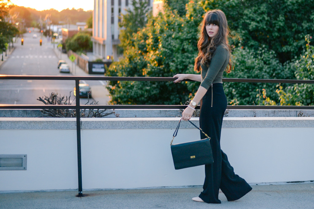 black wide leg trousers fashion blog