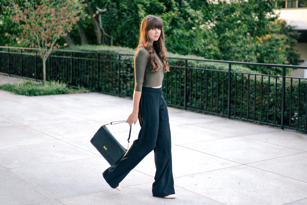black wide leg trousers fashion blog