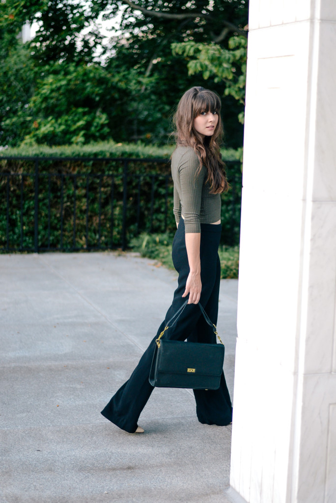 black wide leg trousers fashion blog