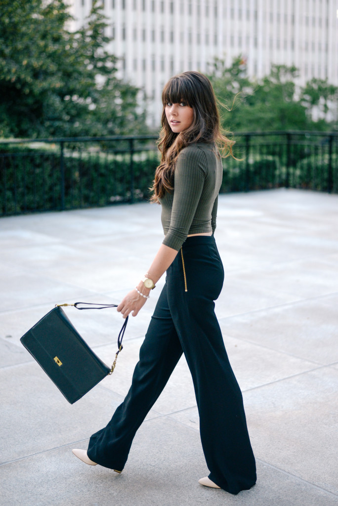 black wide leg trousers fashion blog