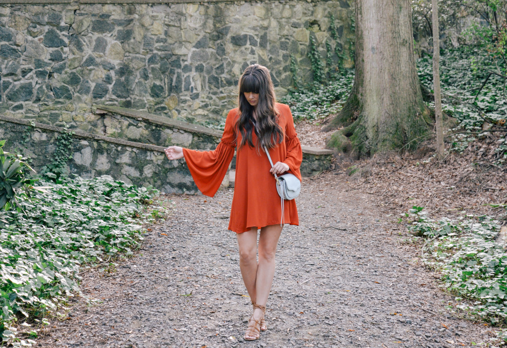 Dress with hotsell bell sleeves zara