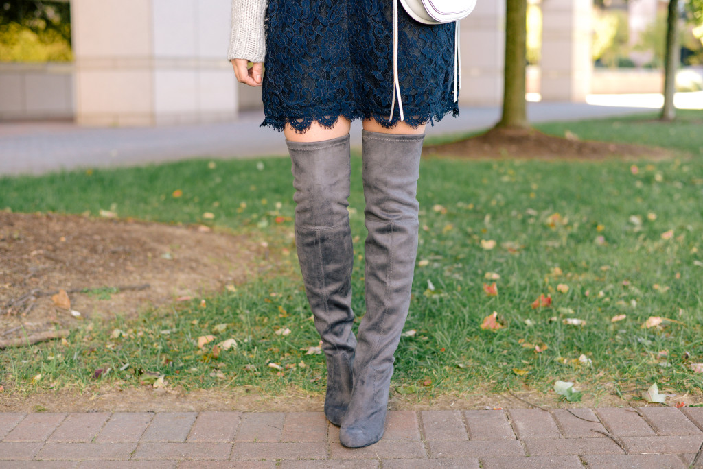 steve madden gray over the knee boots