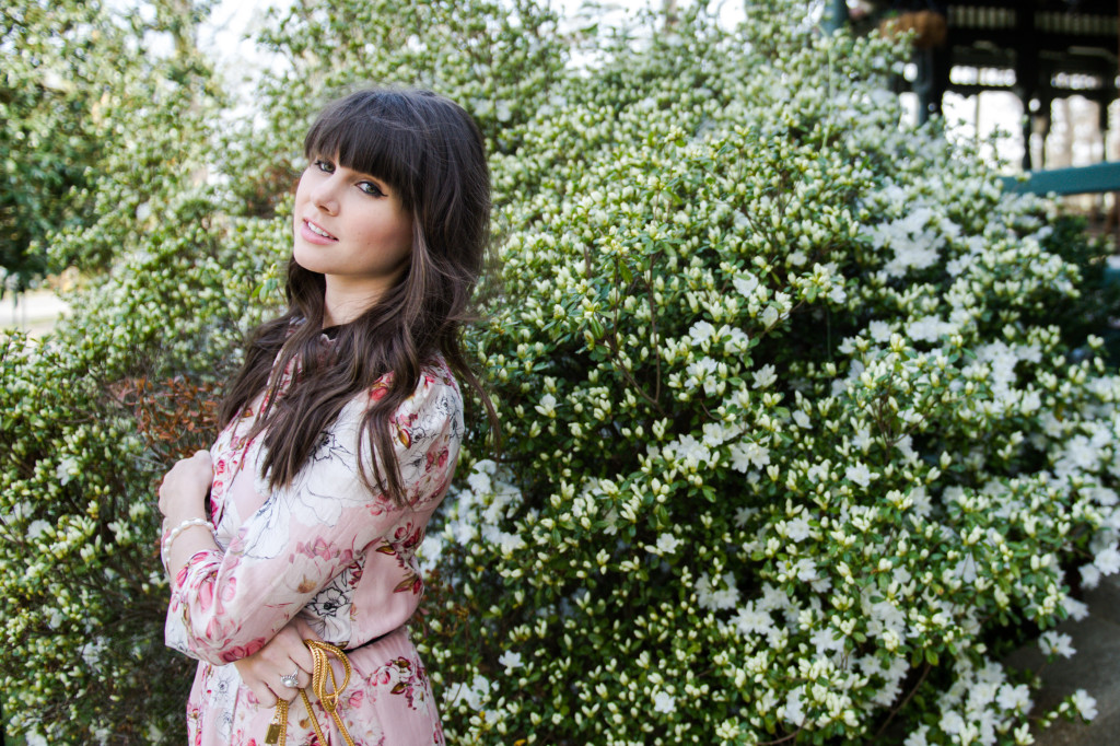 anthropologie floral shirtdress spring