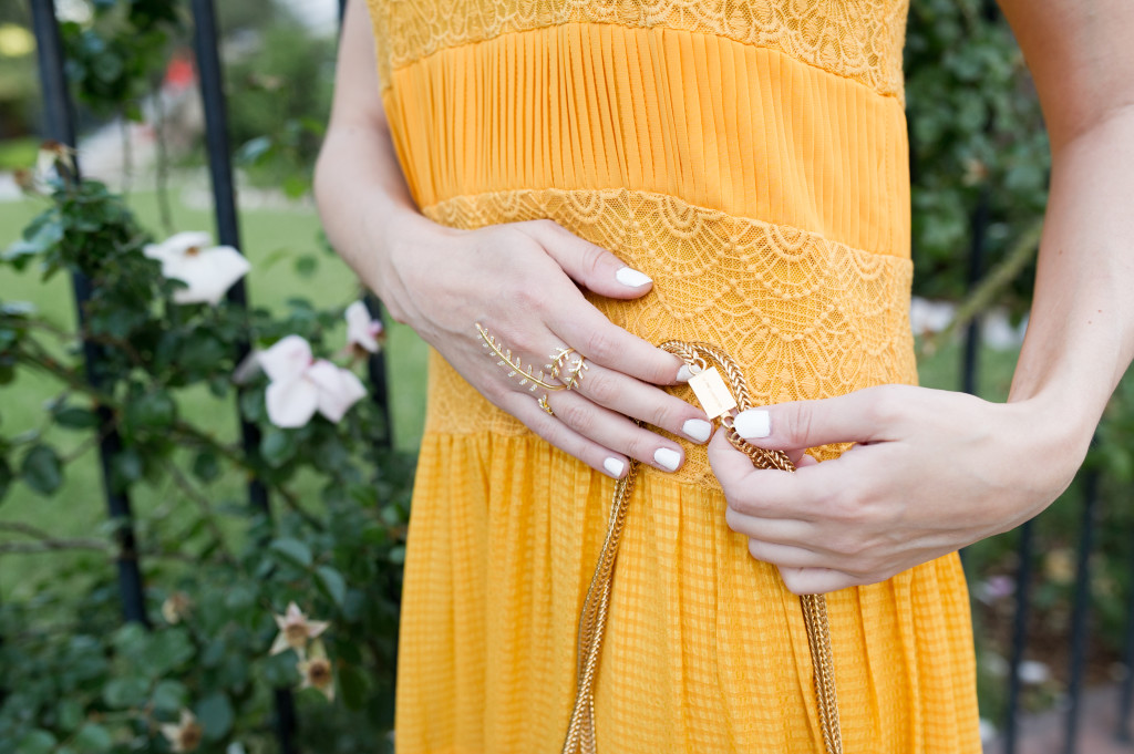 yellow anthropologie midi dress style-5