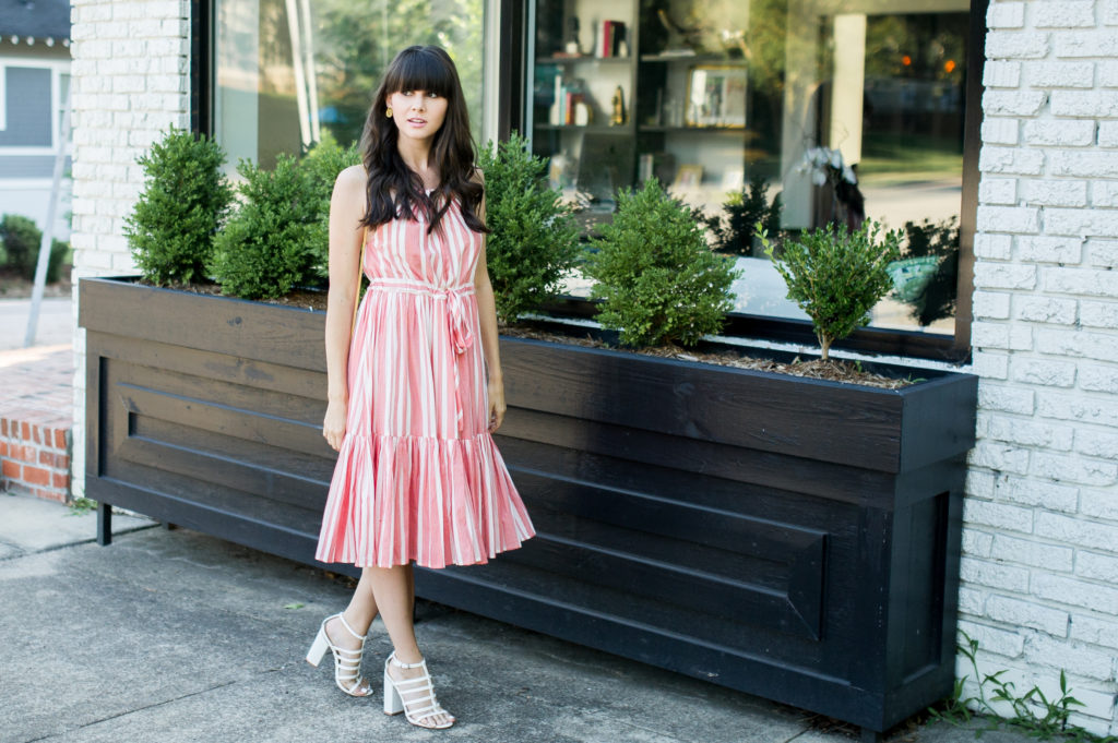 anthropologie striped midi dress-2