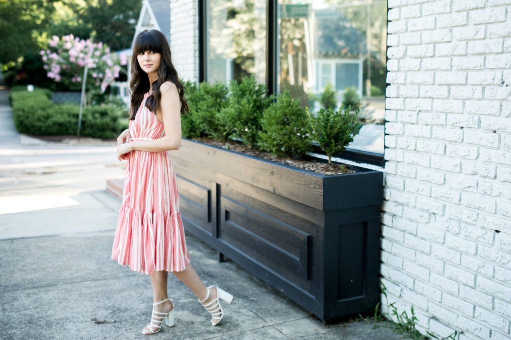 anthropologie striped midi dress-3