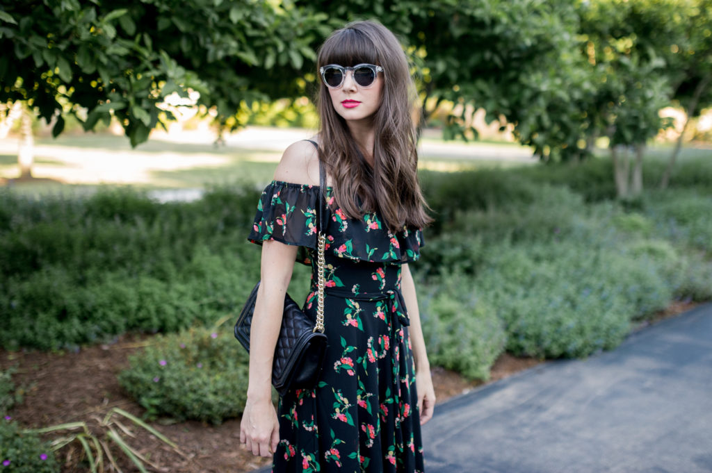 anthropologie_black_off_shoulder_dress