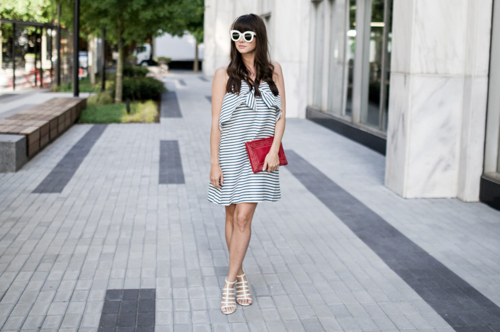 fourth of july outfit idea anthropologie bow dress
