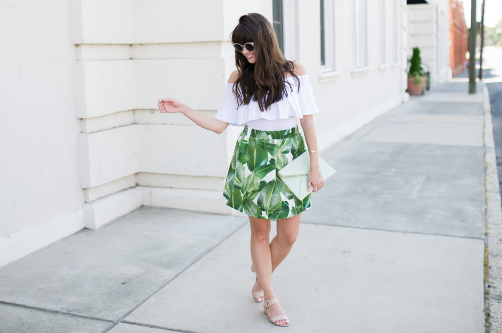 party skirts classic palm print-6
