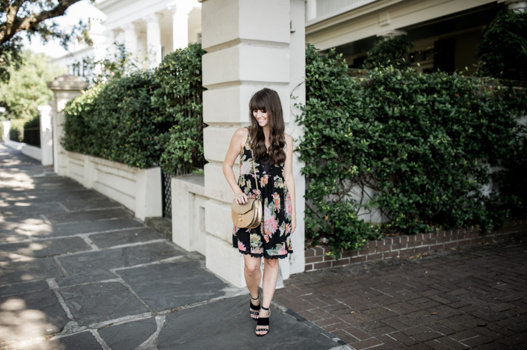 anthropologie floral dress charleston