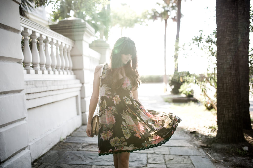 anthropologie floral dress charleston-3