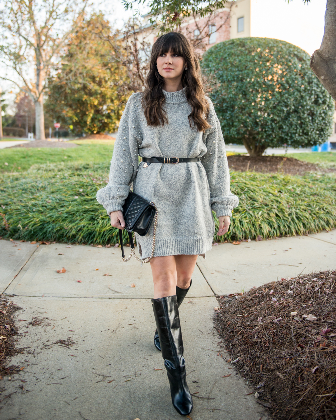 full length photo in oversized sweater dress 