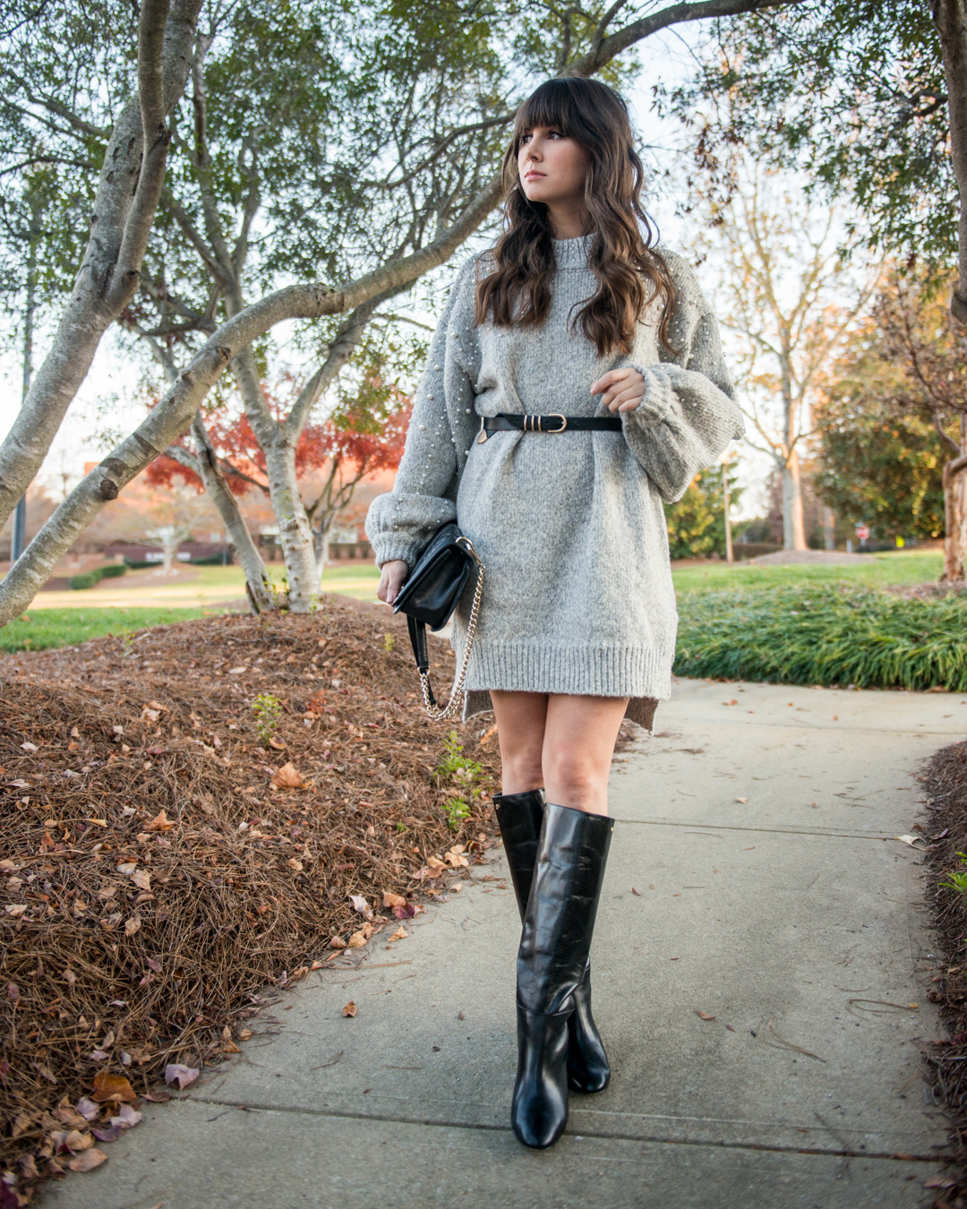 full length photo of festive holiday outfit 