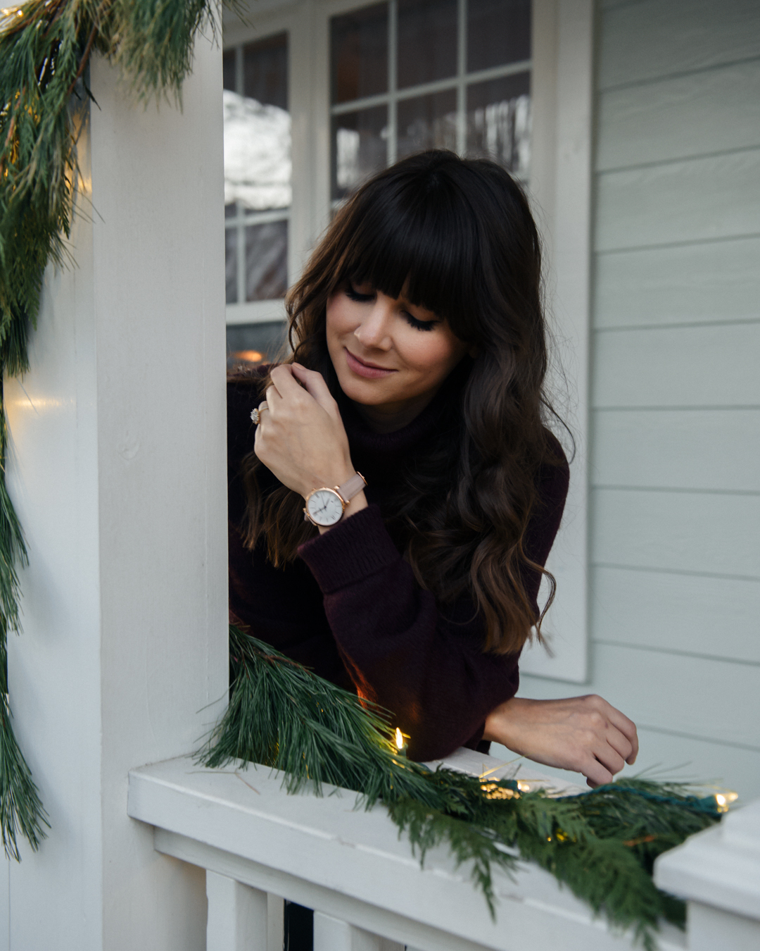 holiday style featuring pink fossil watch 