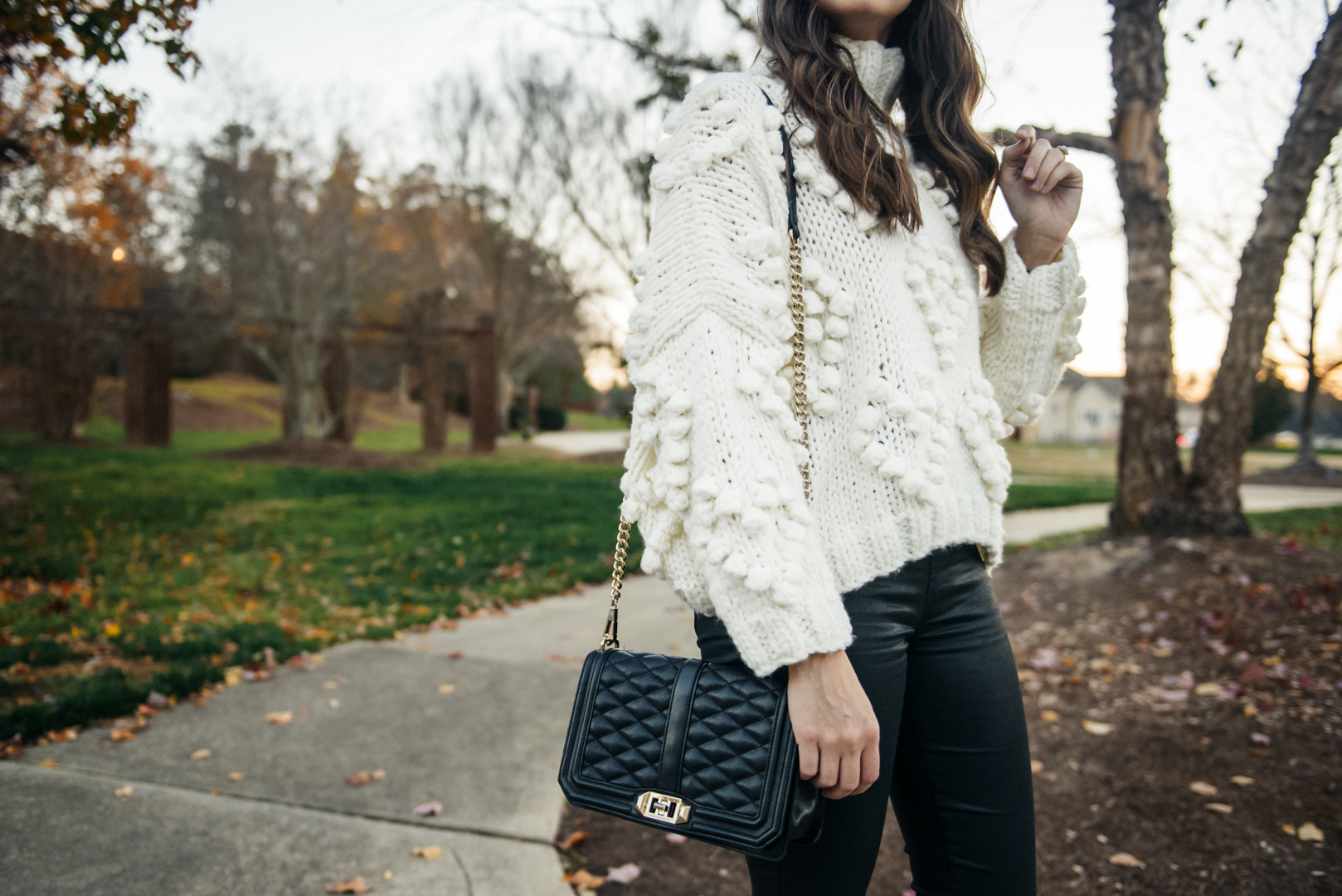 Rebecca Minkoff bag with gold chain hardware